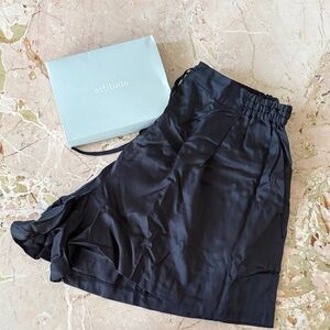 Ettitude Black Satin Shorts NWT